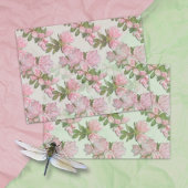 Roze Azaleas Floral Pattern Weefpapier Tissuepapier