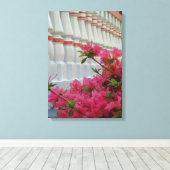 Roze Azaleas - Martha's wijngaard Canvas Afdruk (Insitu (Houten vloer))
