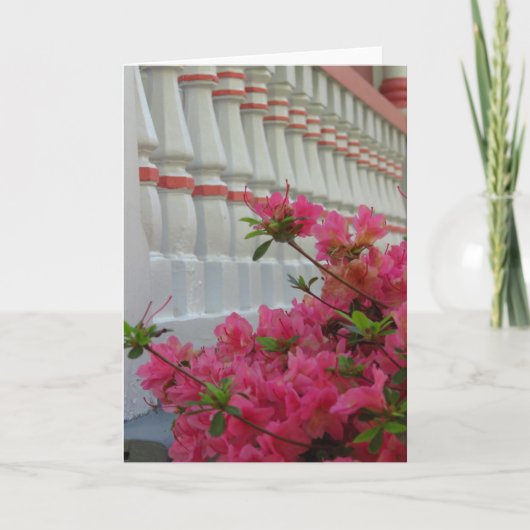 Roze Azaleas - Martha's wijnkaartje Kaart (Voorkant)