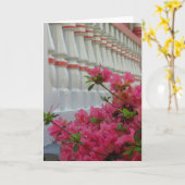 Roze Azaleas - Martha's wijnkaartje Kaart (Gele Bloem)