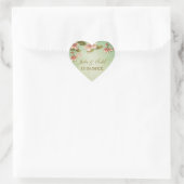 Roze Azalea's  op Green Mist Save the Date Hart Sticker (Tas)