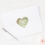 Roze Azalea's  op Green Mist Save the Date Hart Sticker (Envelop)