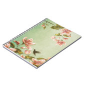 Roze Azaleas op groene mist Notitieboek (Linkerzijde)