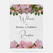 Roze Azalea's Receptie Welkom Trouwbord Acryl Bord (Voorkant)