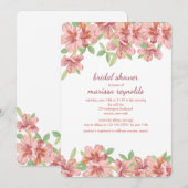 Roze Azaleas Uitnodiging (Voorkant / Achterkant)