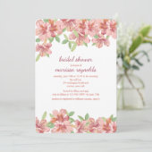 Roze Azaleas Uitnodiging (Staand voorkant)