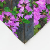 Roze Azaleasbloemen, bijtende hobbybostel Fleece Deken (Hoek)