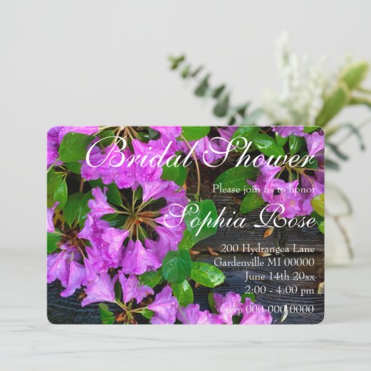 Roze Azaleasbloemen, bijtende hobbybostel Kaart (Staand voorkant)