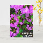 Roze Azaleasbloemen, bijtende hobbybostel Kaart (Gele Bloem)