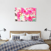  roze azaleatbloemen canvas afdruk (Insitu (Slaapkamer))