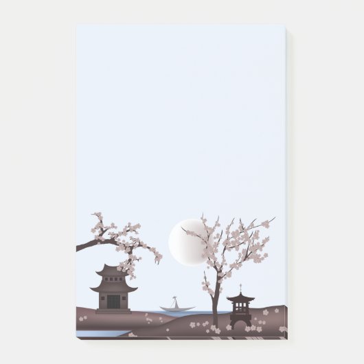 Roze Aziatisch genot landschap Post-it® Notes (Voorkant)
