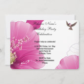 roze Aziatische bloeiende vogelpartij 2L Kaart (Achterkant)