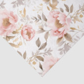 Roze Aziatische Bloem Roos Tissuepapier (Detail)