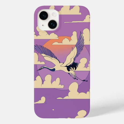 Roze Aziatische Kraanvogel Case-Mate iPhone Case (Achterkant)