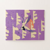 Roze Aziatische Kraanvogel Legpuzzel (Horizontaal)