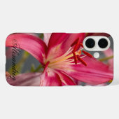 Roze Aziatische Lelie – Elegante Bloemenfotografie Case-Mate iPhone Case (Achterkant (horizontaal))