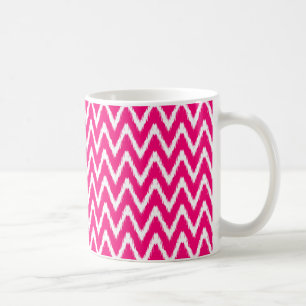 Roze Aziatische Moods Ikat Chevrons Koffiemok