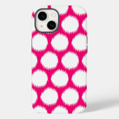 Roze Aziatische Moods Ikat Stippen Case-Mate iPhone Case (Achterkant)