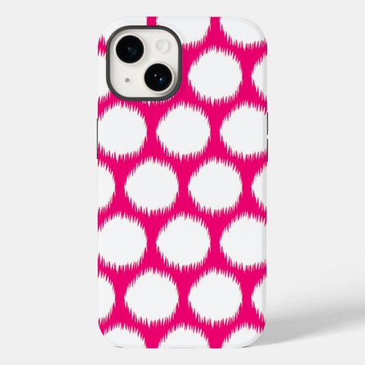 Roze Aziatische Moods Ikat Stippen Case-Mate iPhone Case (Achterkant)
