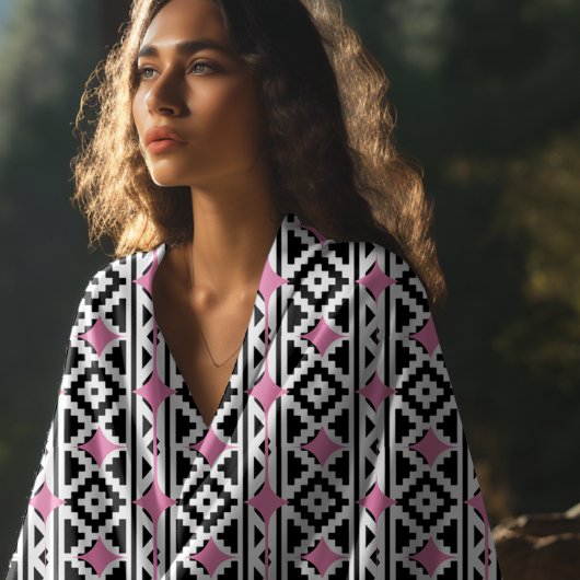 Roze aztec patroon strandlaken