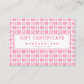 Roze Azteekse Pijlen Print Zakelijk Cadeaubon Visitekaartje (Voorkant)