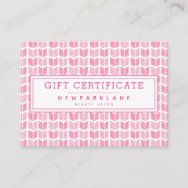 Roze Azteekse Pijlen Print Zakelijk Cadeaubon Visitekaartje