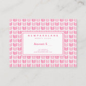 Roze Azteekse Pijlen Print Zakelijk Cadeaubon Visitekaartje (Achterkant)