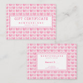 Roze Azteekse Pijlen Print Zakelijk Cadeaubon Visitekaartje (Voorkant / Achterkant)