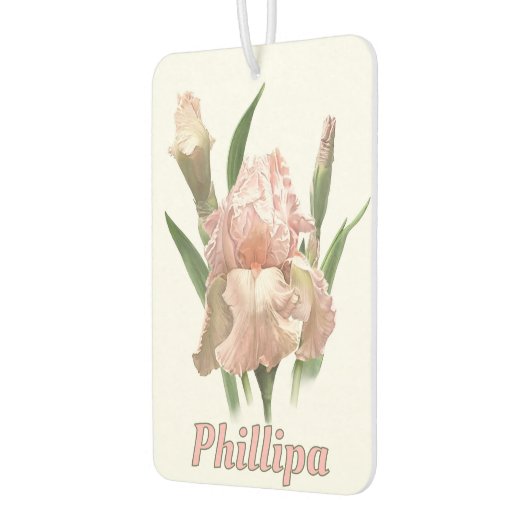 Roze baardIris Bloem Gepersonaliseerd Luchtverfrisser (Links)