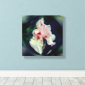 Roze Baardiris Bloem Kunst Canvas Afdruk (Insitu (Houten vloer))