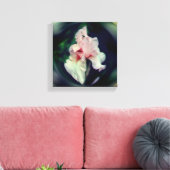 Roze Baardiris Bloem Kunst Canvas Afdruk (Insitu (Woonkamer))