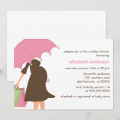 Roze baarmoeder Baby shower Kaart (Voorkant / Achterkant)