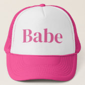 Roze Babe Bachelorette Trucker Hat Pet (Voorkant)