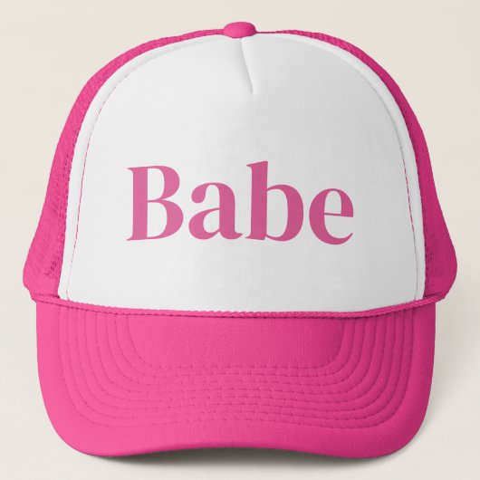 Roze Babe Bachelorette Trucker Hat Trucker Pet (Voorkant)