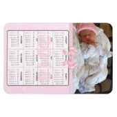 Roze Baby 2018 Mini-koelkast Magnet Calendar Magneet (Horizontaal)