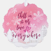 Roze Baby 2e Kerstfoto op maat Ornament Kaart (Achterkant)