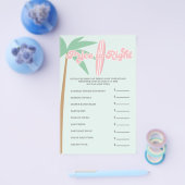 Roze Baby aan boord Baby shower Guess Right Prijs Flyer (Enkel)