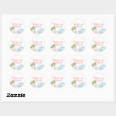 Roze Baby aan boord Beach Surf Baby shower Ronde Sticker (Vel)