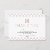 Roze Baby aan boord Bedankkaart (Voorkant)