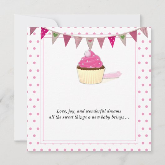 Roze Baby Aankondiging (Achterkant)