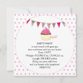 Roze Baby Aankondiging (Voorkant)