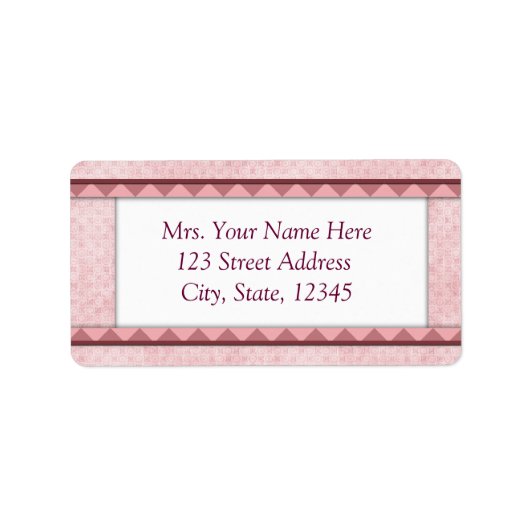Roze Baby Adreslabels Etiket (Voorkant)