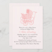  Roze Baby Baby shower Kaart (Voorkant / Achterkant)