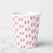 Roze Baby Baby shower Papieren Bekers (Voorkant)
