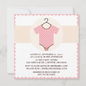 Roze Baby Baby Shower-uitnodigingen Kaart (Achterkant)
