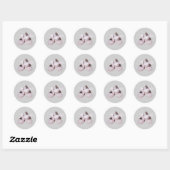 Roze Baby balletschoenen Ronde Sticker (Vel)