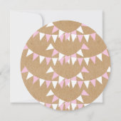 Roze baby baptist uitnodiging (Achterkant)