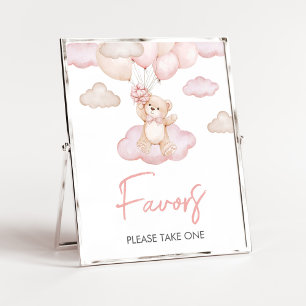 Roze Baby Beer Ballon Baby shower Favors Poster