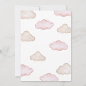 Roze Baby Beer Ballon Baby shower Kaart (Achterkant)