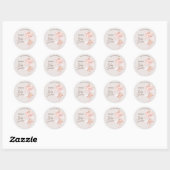 Roze Baby Beer & Ballonnen Baby shower Stickers (Vel)